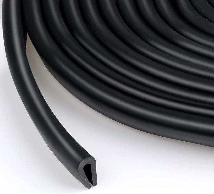Rubber U Channel Edge Trim, Door Edge Guard Seal Strip, Rubber Edge